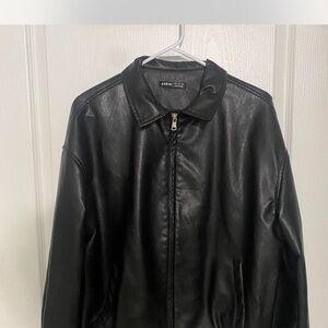 Women's Black Faux Leather Jacket